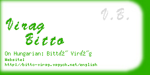 virag bitto business card